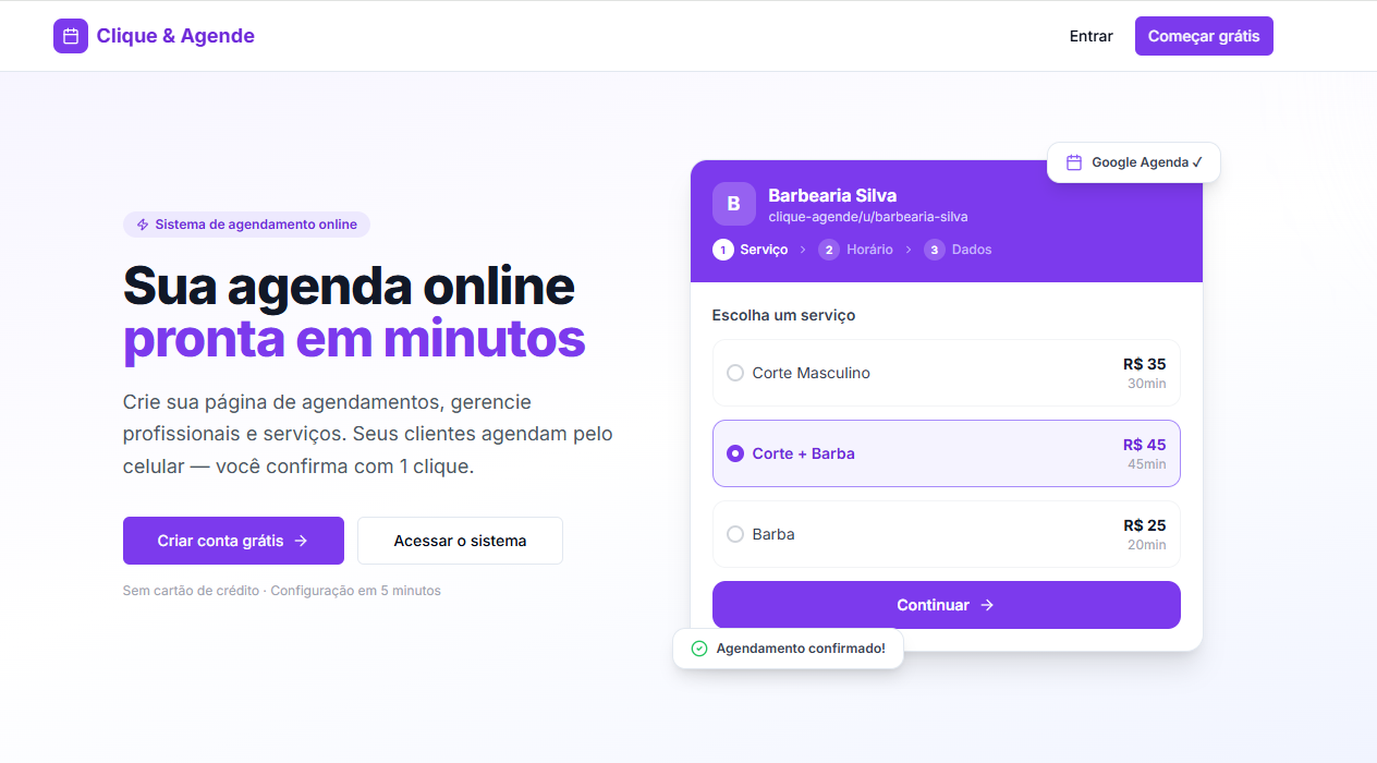 Clique & Agende